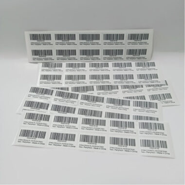 Bulk self-adhesive barcode label stickers