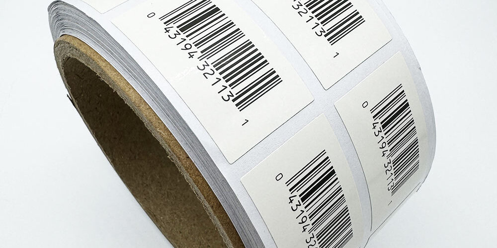 Bulk self-adhesive barcode label stickers