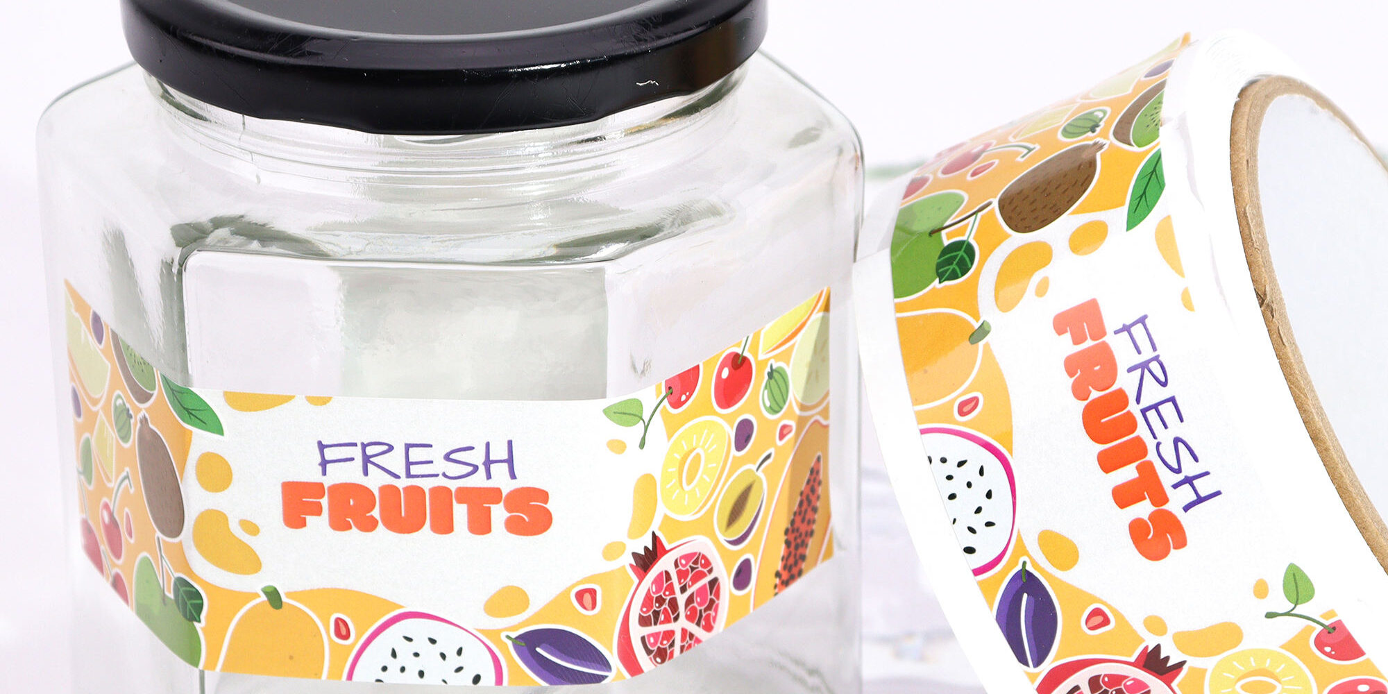 Custom waterproof self-adhesive labels for food jars