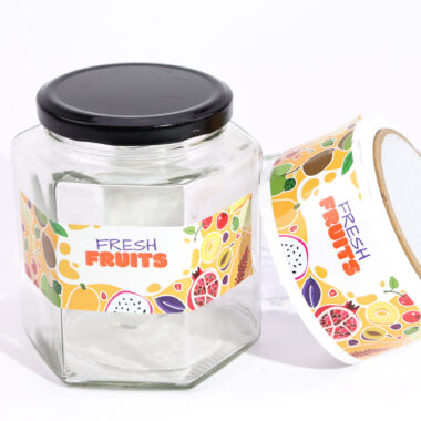 Custom waterproof self-adhesive labels for food jars