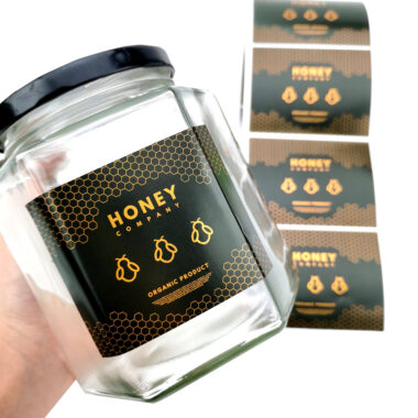 Custom waterproof self-adhesive labels for food jars