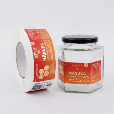 Custom waterproof self-adhesive labels for food jars