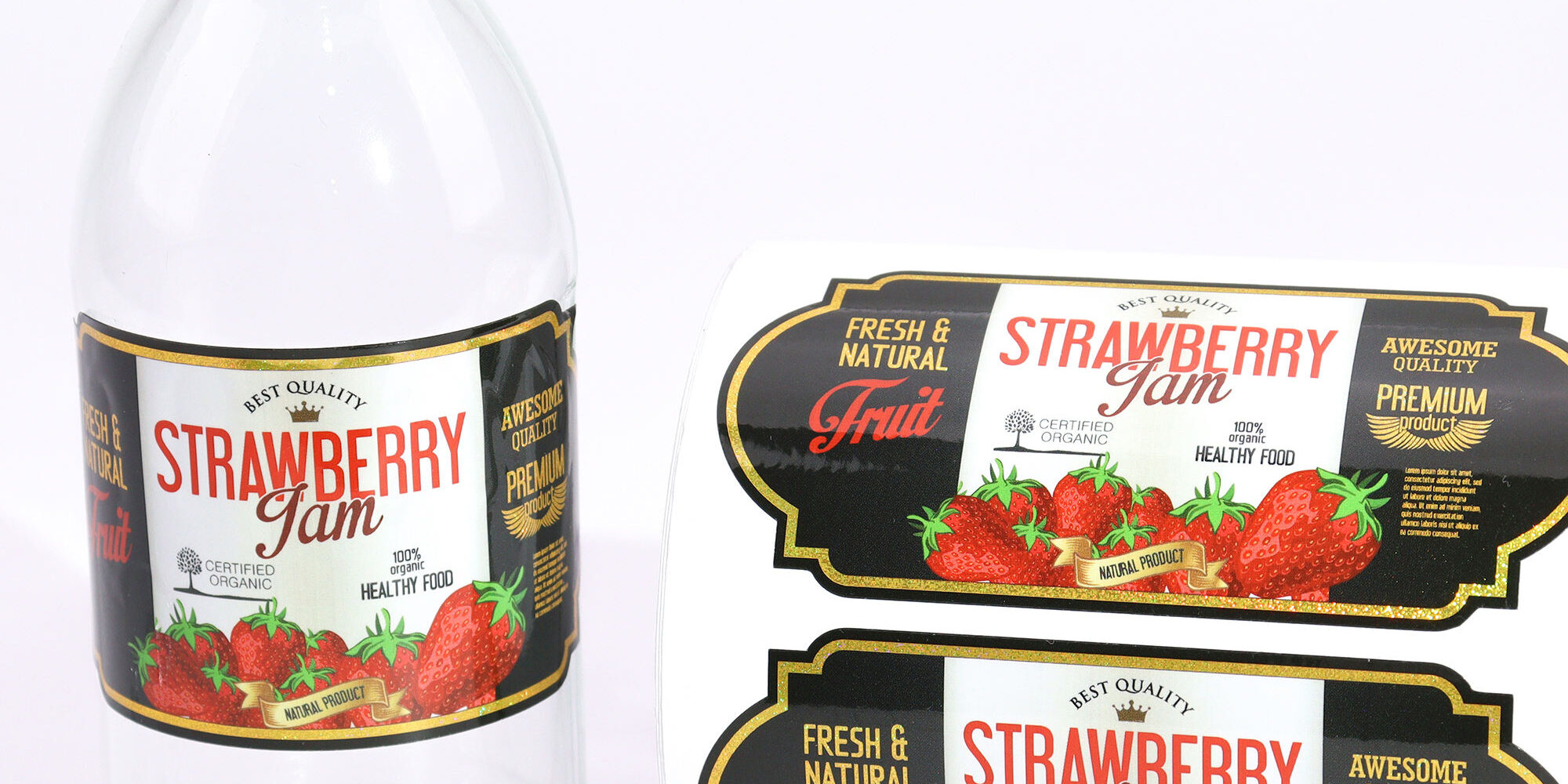 Custom waterproof self-adhesive labels for food jars