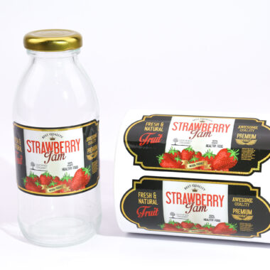 Custom waterproof self-adhesive labels for food jars