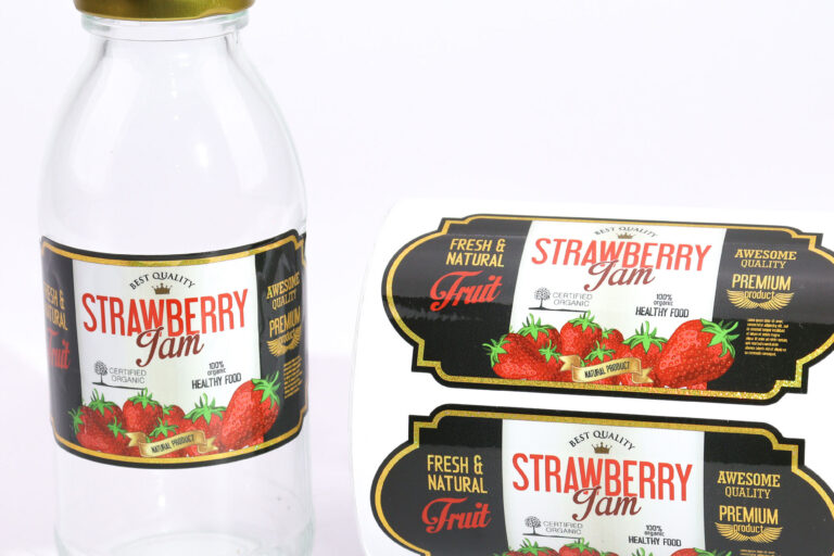 Custom waterproof self-adhesive labels for food jars