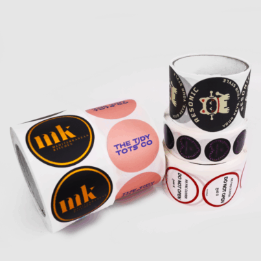 Custom waterproof adhesive labels for stickers