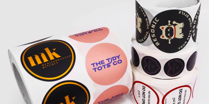 Custom waterproof adhesive labels for stickers