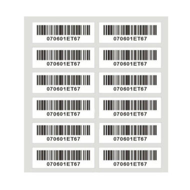 Wholesale custom waterproof barcode labels