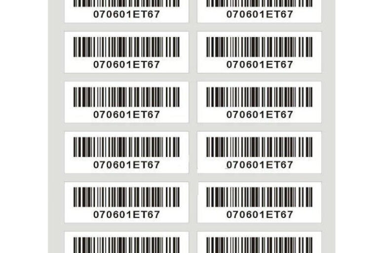 Wholesale custom waterproof barcode labels