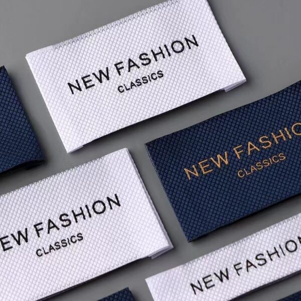 High-quality woven clothing label design for apparel