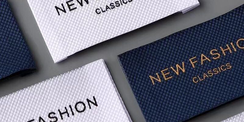 High-quality woven clothing label design for apparel