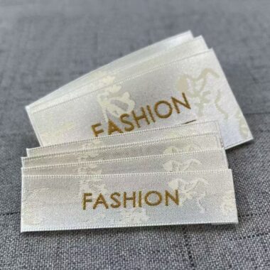 High-quality woven clothing label design for apparel