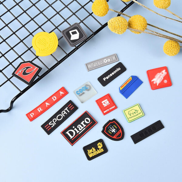 High-quality embossed PVC clothing labels factory direct