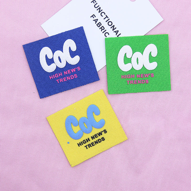 Custom printed woven labels for fashion clothing
