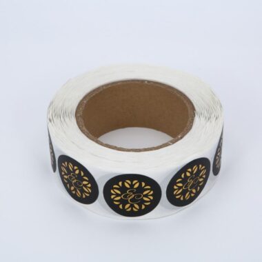 Custom round self-adhesive labels for packaging