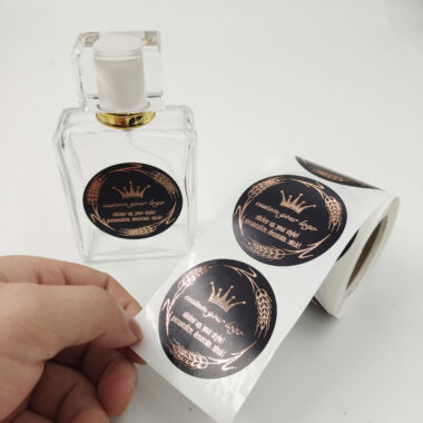 Custom round self-adhesive labels for packaging