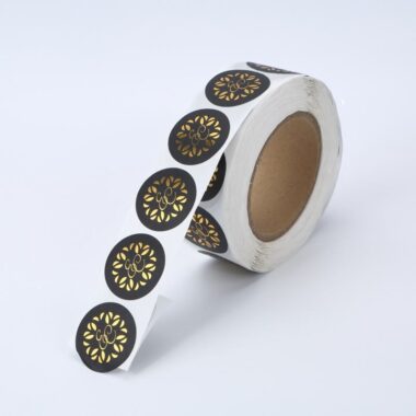 Custom round self-adhesive labels for packaging