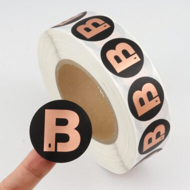 Custom round self-adhesive labels for packaging