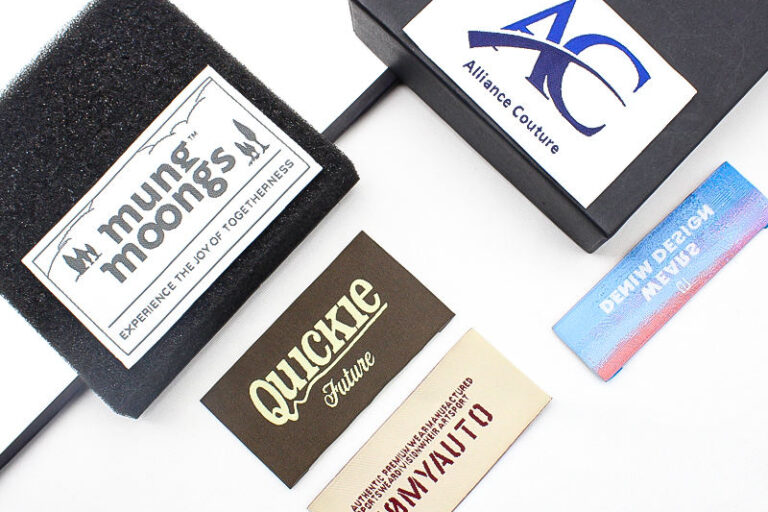 Fabric clothing label manufacturer with custom logo design