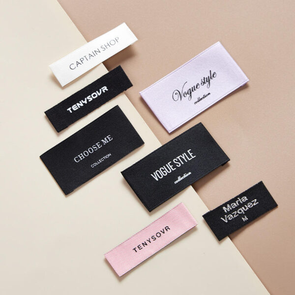 Custom woven clothing labels for fashion garments