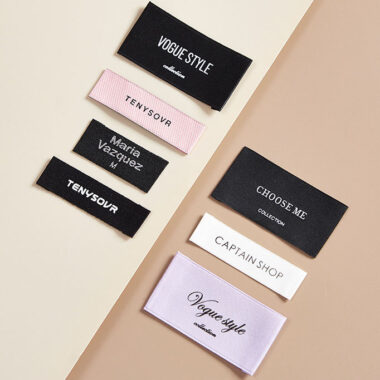 Custom woven clothing labels for fashion garments