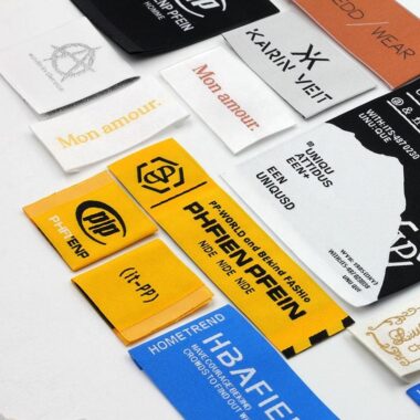 Custom logo clothing label for apparel branding