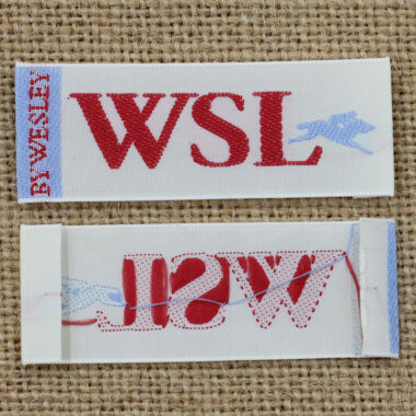 Custom logo clothing label for apparel branding