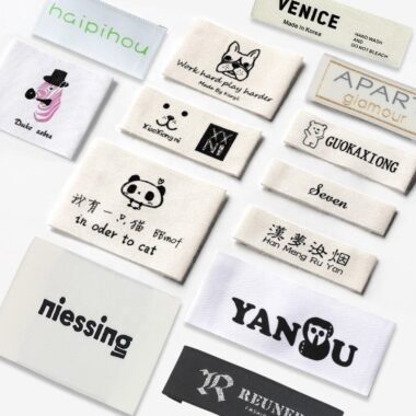 Custom logo clothing label for apparel branding