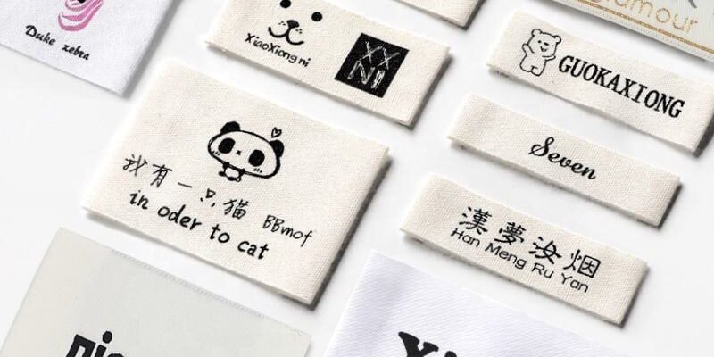 Custom logo clothing label for apparel branding