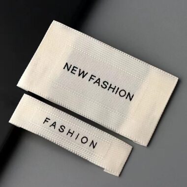 Custom high-density woven clothing label design