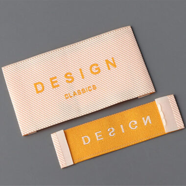 Custom high-density woven clothing label design