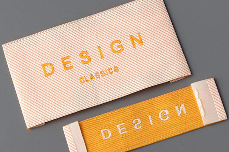 Premium woven labels for apparel branding (3) Custom high-density woven clothing label design