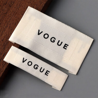 Custom high-density woven clothing label design