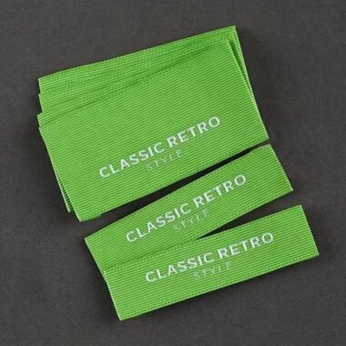 Custom high-density woven clothing label design