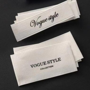 Custom high-density woven clothing label design