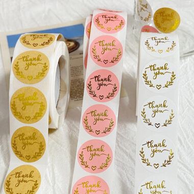 Custom printed round sticker roll with strong adhesive
