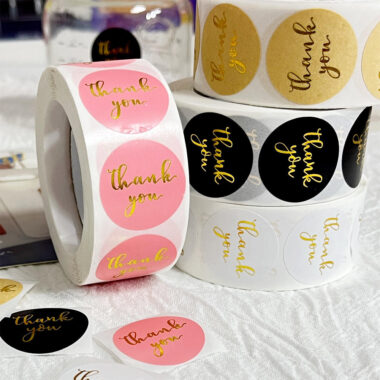 Custom printed round sticker roll with strong adhesive