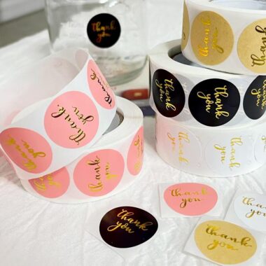 Custom printed round sticker roll with strong adhesive