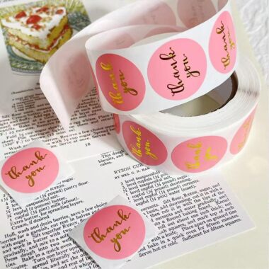 Custom printed round sticker roll with strong adhesive