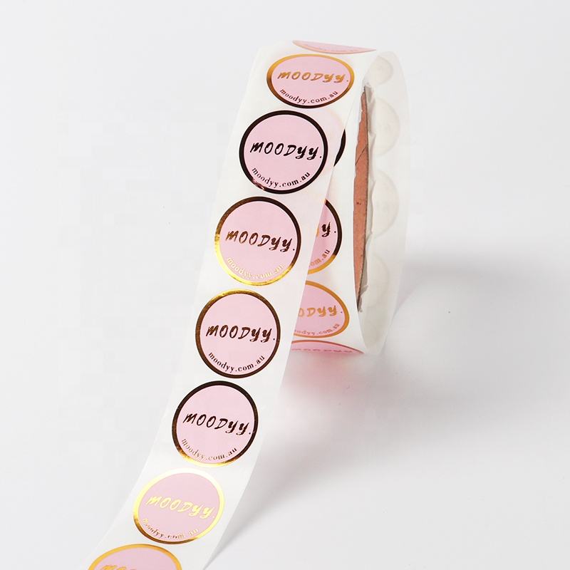 Custom printed round sticker roll with strong adhesive
