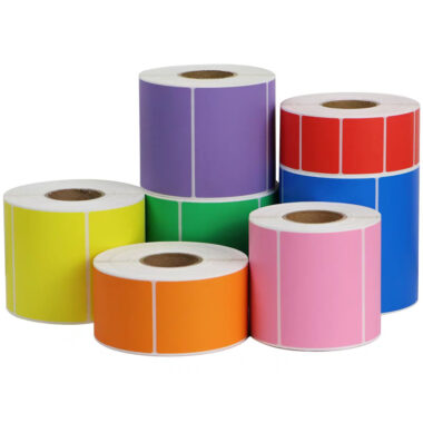 Factory direct durable self-adhesive labels in various colors