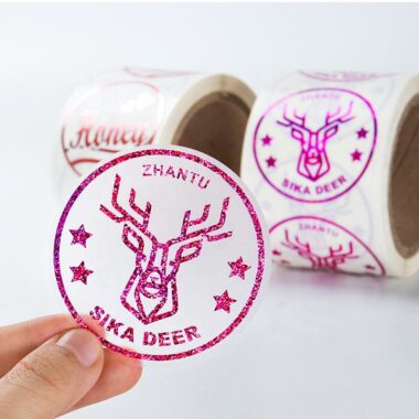 Custom waterproof sticker roll with durable adhesive