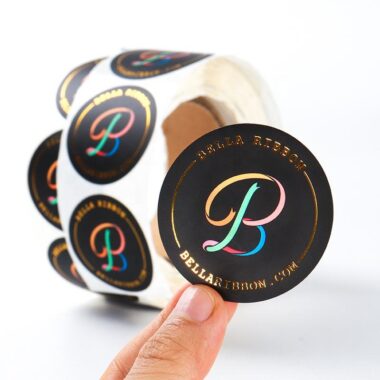 Custom waterproof sticker roll with durable adhesive