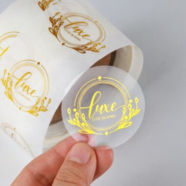 Custom waterproof sticker roll with durable adhesive