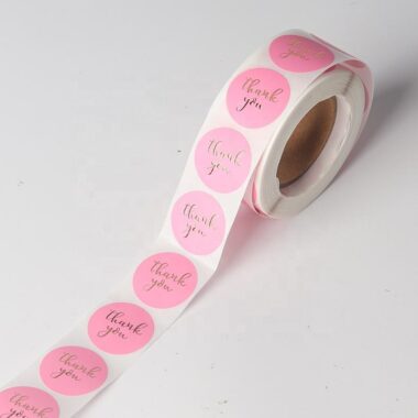 Custom waterproof sticker roll with durable adhesive