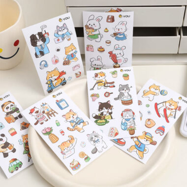 Custom waterproof sticker sheet with printed design