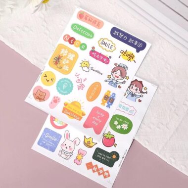 Custom waterproof sticker sheet with printed design