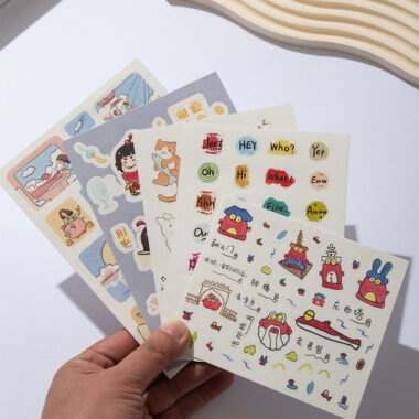 Custom waterproof sticker sheet with printed design