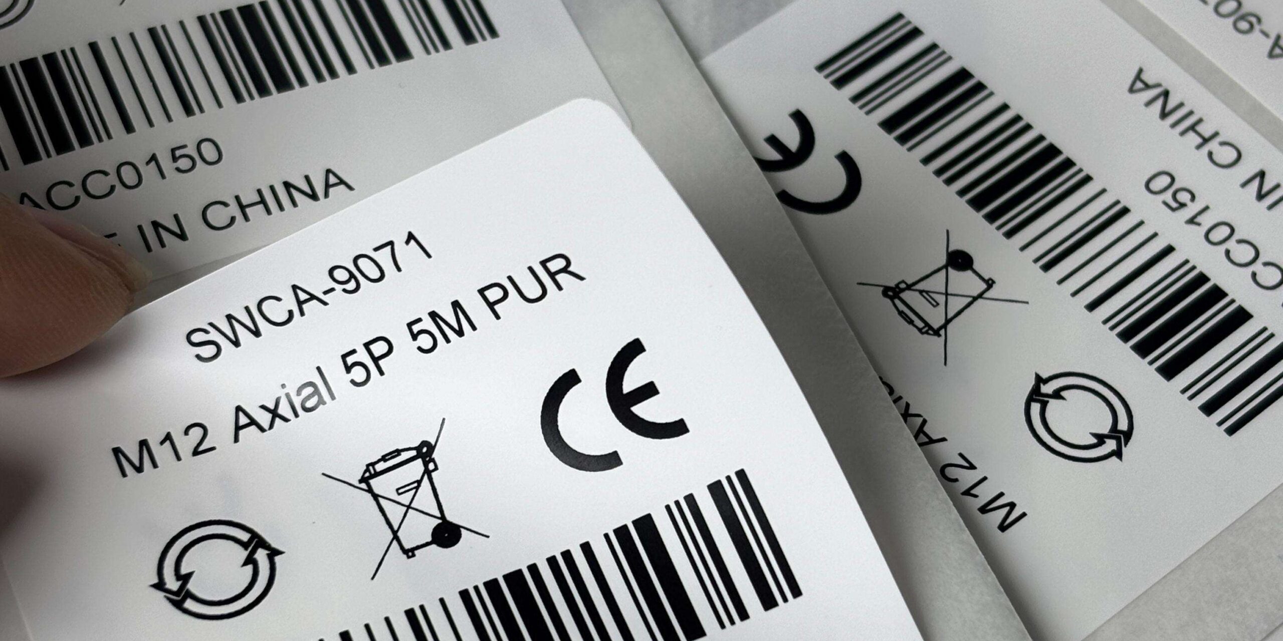 Custom printed waterproof adhesive barcode labels wholesale