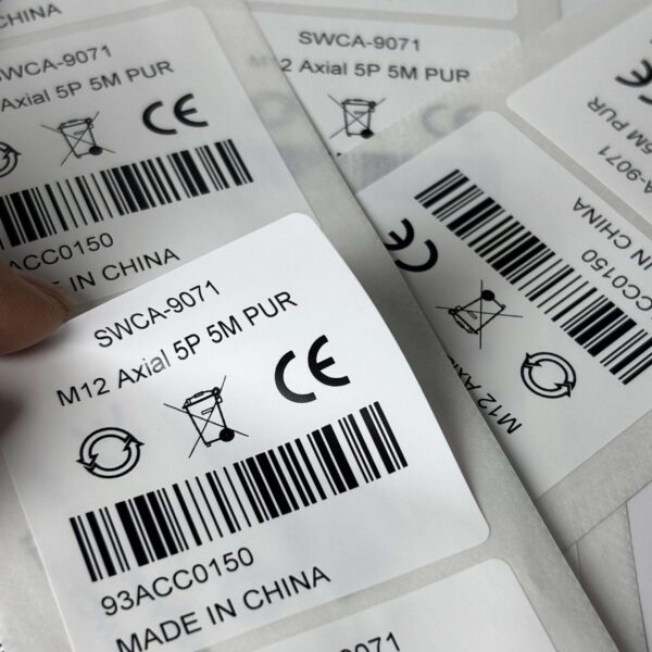 Custom printed waterproof adhesive barcode labels wholesale